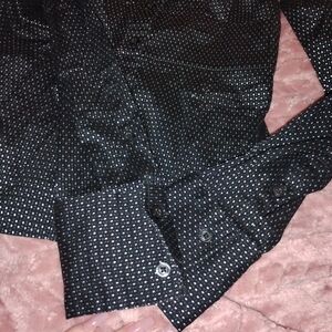 Express Black and White Patterned Top